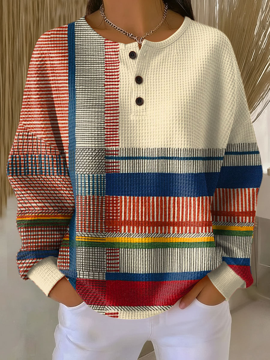 Women's Warm Waffle Knit Sweater | Soft Brushed Interior Thermal Jumper | Relaxed Fit Winter Pullover for Cold Weather