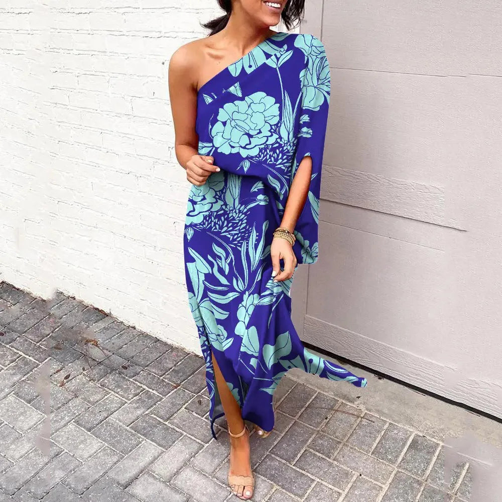 Mila's Asymmetrical Shoulder Dress