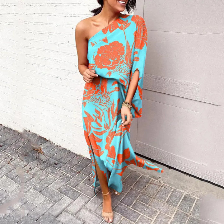 Mila's Asymmetrical Shoulder Dress