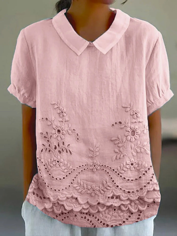 Lily | Floral Embroidered Blouse