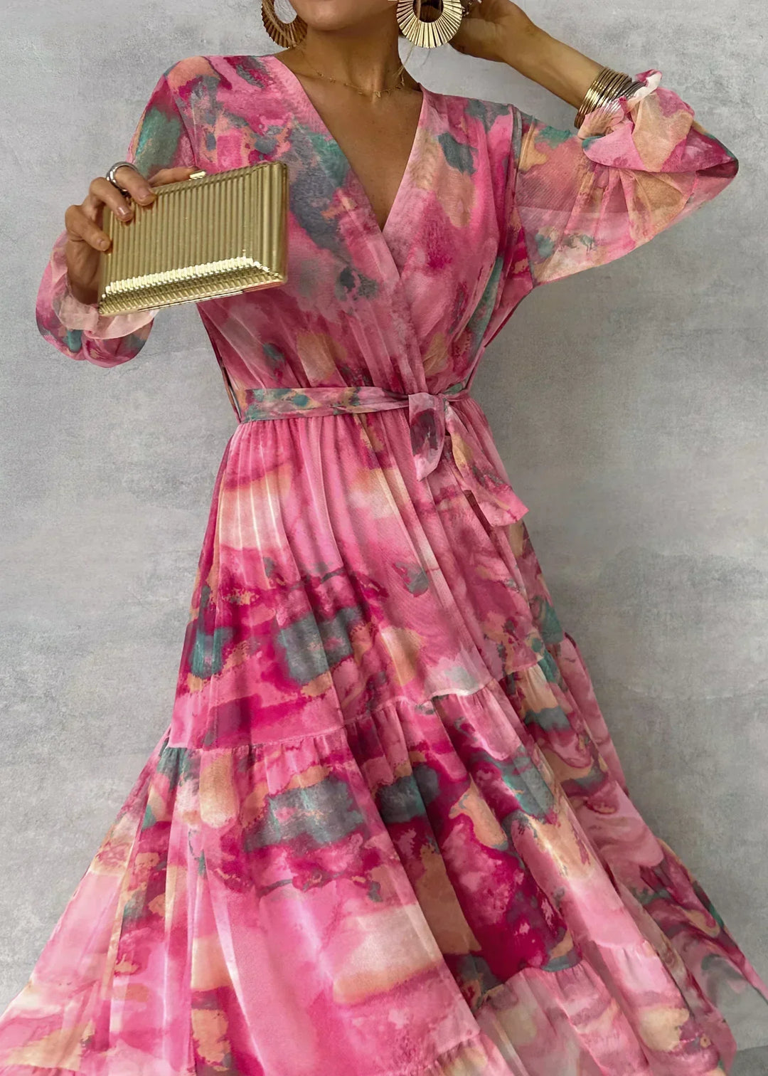 Elegant Floral Maxi Dress – Isabella