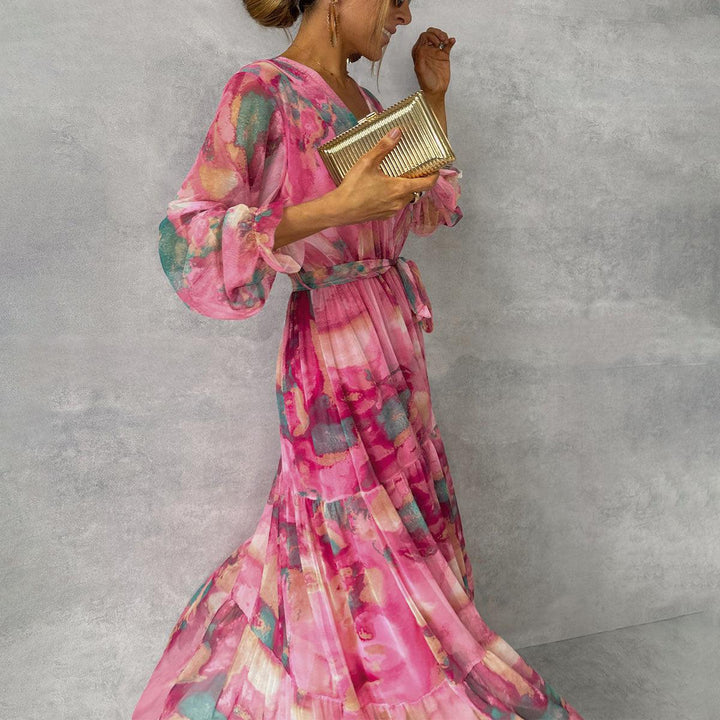Elegant Floral Maxi Dress – Isabella