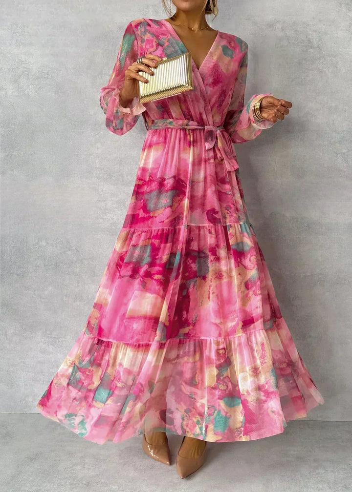 Elegant Floral Maxi Dress – Isabella