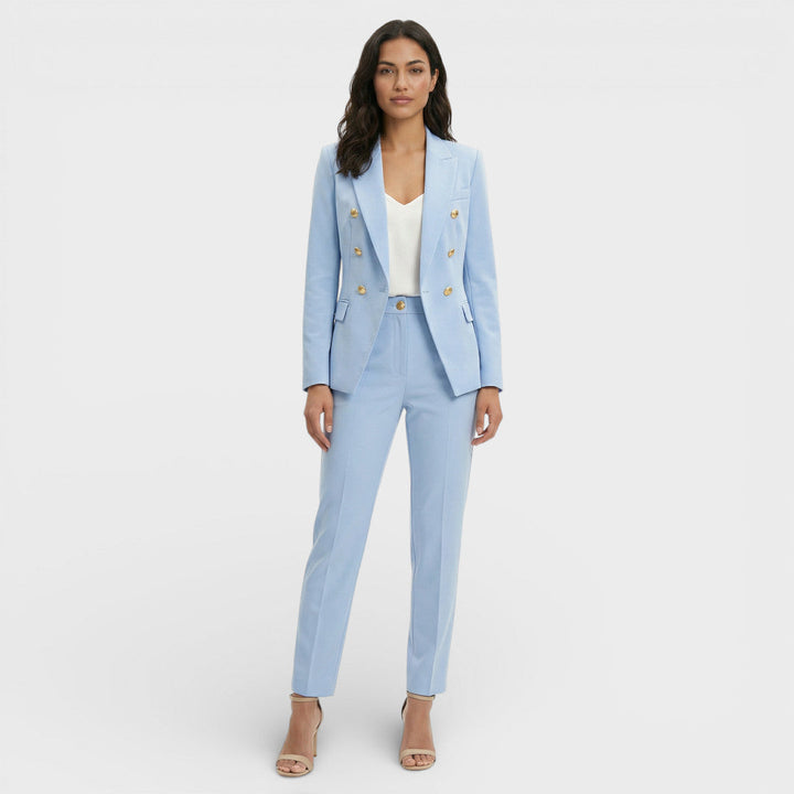 Women's Matching set double-breasted blazer with gold buttons
