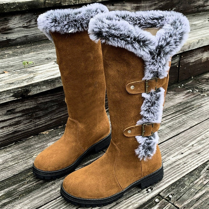 Guadalupe | Women’s Flat Winter Boots with High Shaft and Fleece Lining