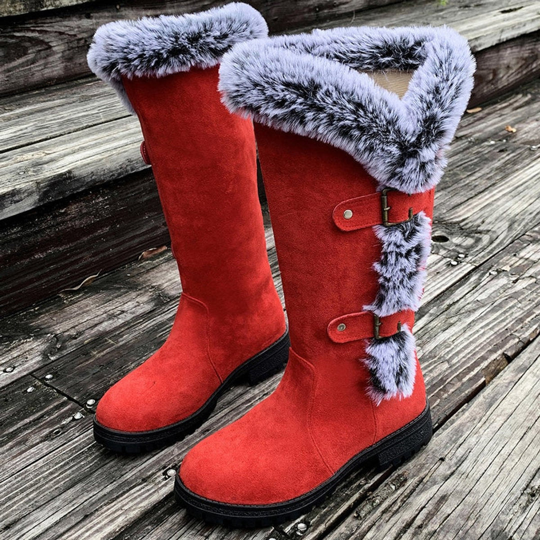 Guadalupe | Women’s Flat Winter Boots with High Shaft and Fleece Lining