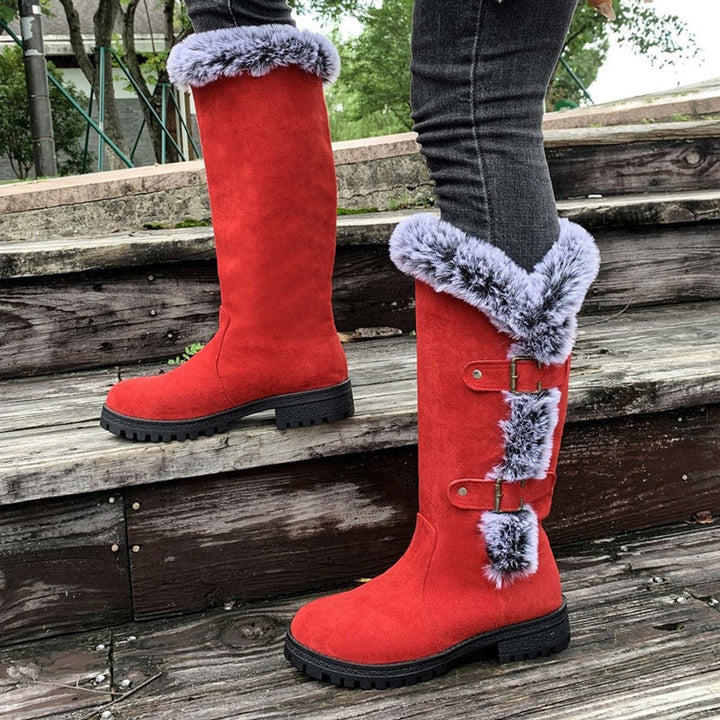 Guadalupe | Women’s Flat Winter Boots with High Shaft and Fleece Lining