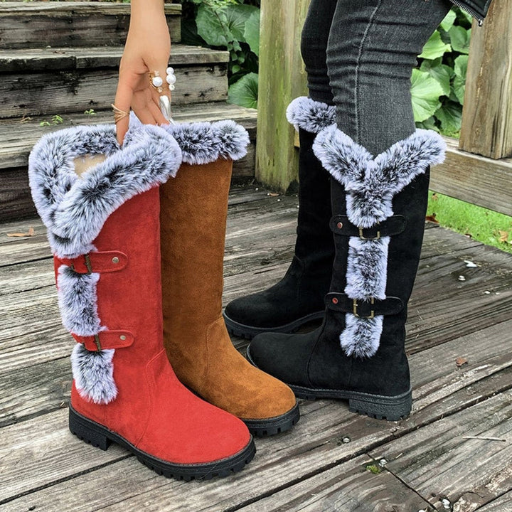 Guadalupe | Women’s Flat Winter Boots with High Shaft and Fleece Lining
