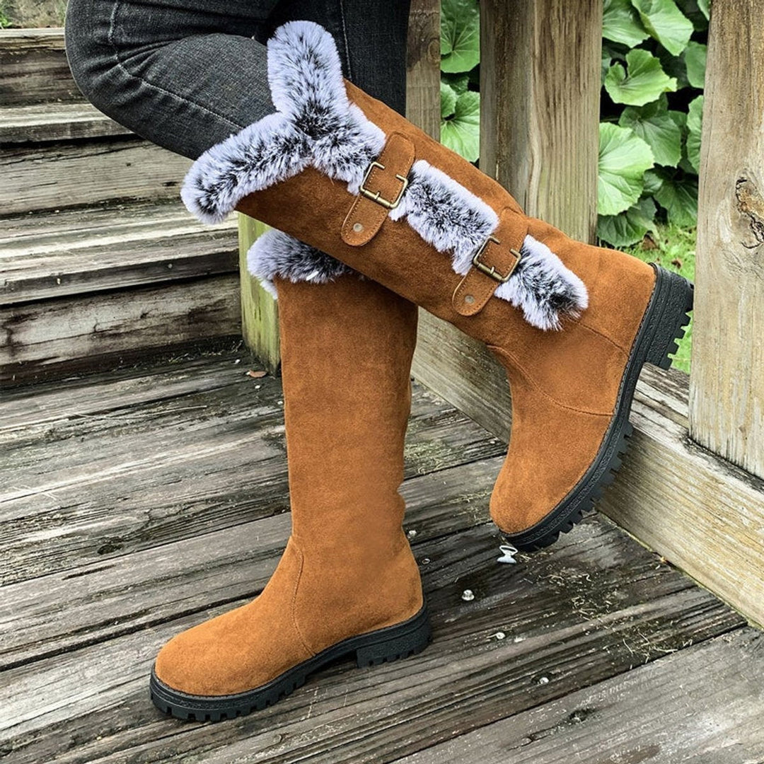 Guadalupe | Women’s Flat Winter Boots with High Shaft and Fleece Lining