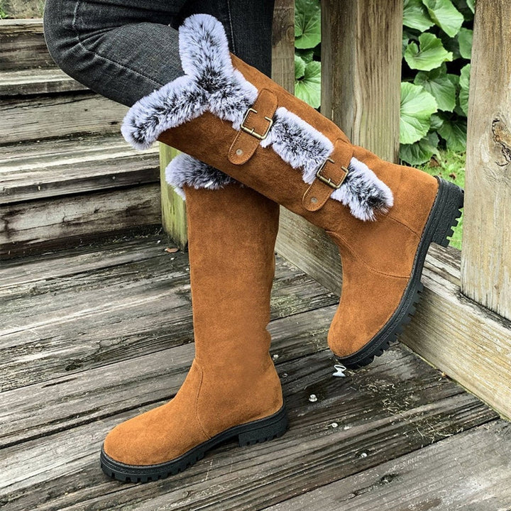 Guadalupe | Women’s Flat Winter Boots with High Shaft and Fleece Lining