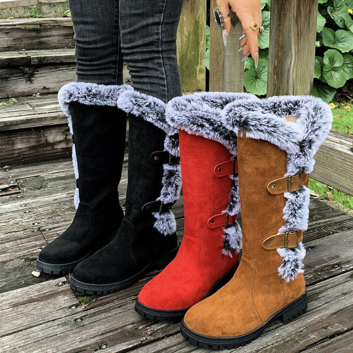 Guadalupe | Women’s Flat Winter Boots with High Shaft and Fleece Lining