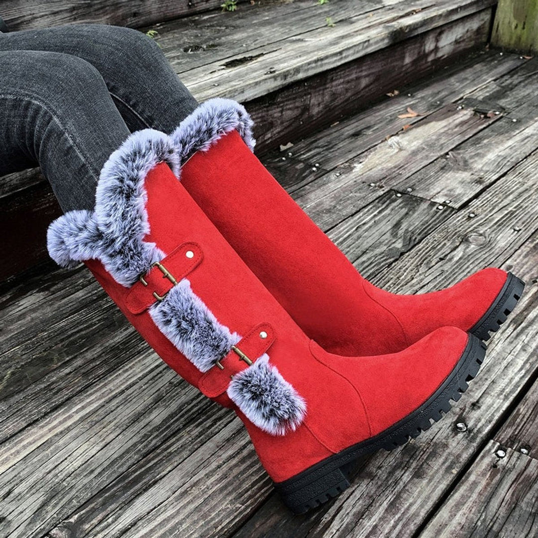 Guadalupe | Women’s Flat Winter Boots with High Shaft and Fleece Lining