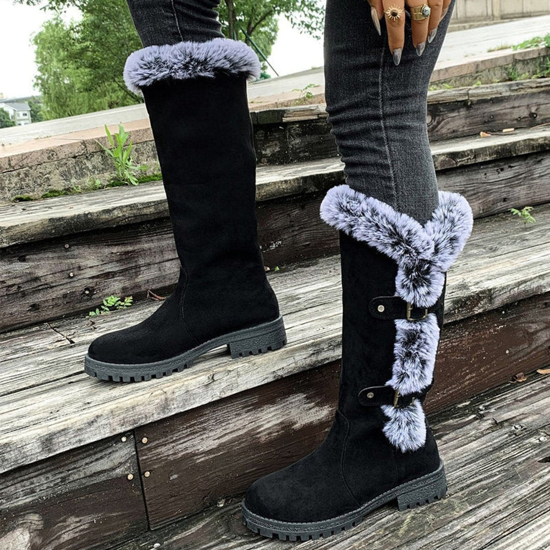 Guadalupe | Women’s Flat Winter Boots with High Shaft and Fleece Lining