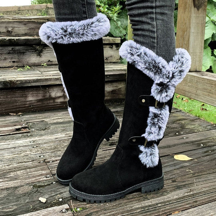 Guadalupe | Women’s Flat Winter Boots with High Shaft and Fleece Lining