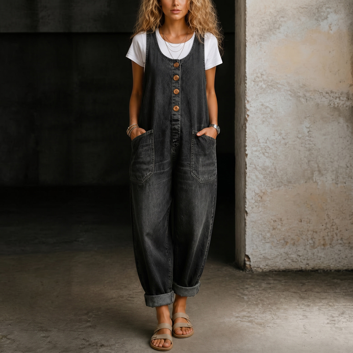 Moxelle | Denim Overall Jumpsuit