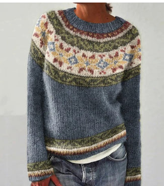 Women's Retro Knit Sweater | Soft Acrylic