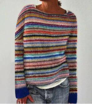 Women's Retro Knit Sweater | Soft Acrylic