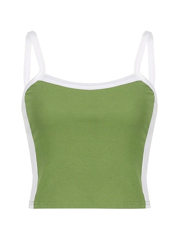 Coastal Elegance Contrast Tank Top