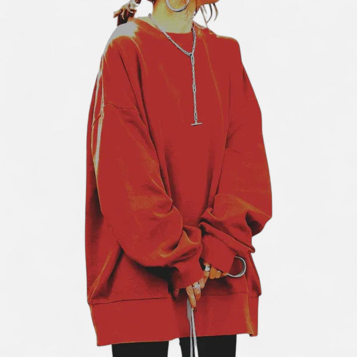 Oversized Crew Neck Sweater for Women