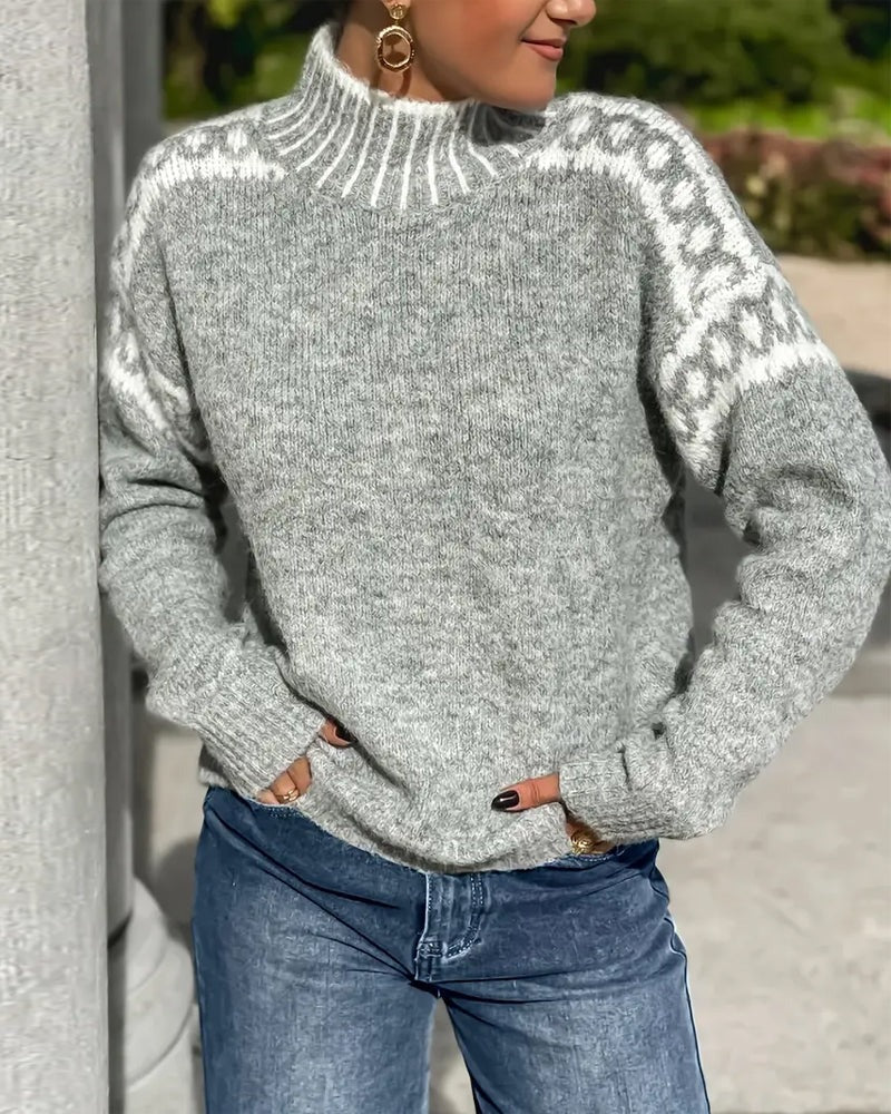 Women's Warm Waffle Knit Sweater | Soft Brushed Interior Thermal Jumper | Relaxed Fit Winter Pullover for Cold Weather