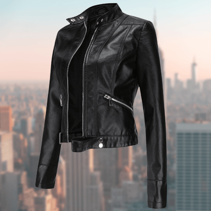 Mia Women's Classic Leather Coat | Chic and Long-lasting