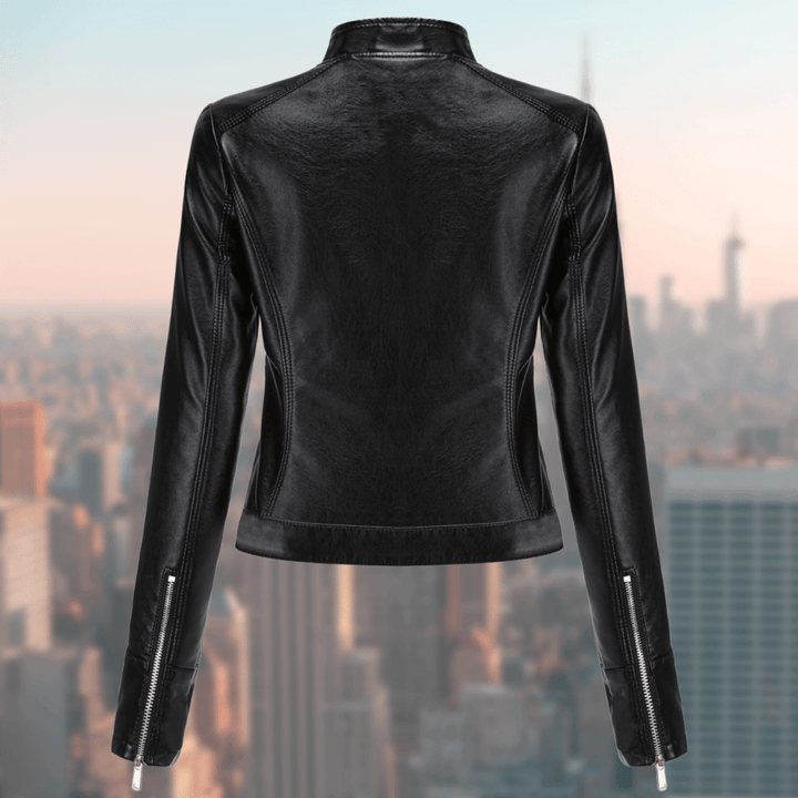 Mia Women's Classic Leather Coat | Chic and Long-lasting