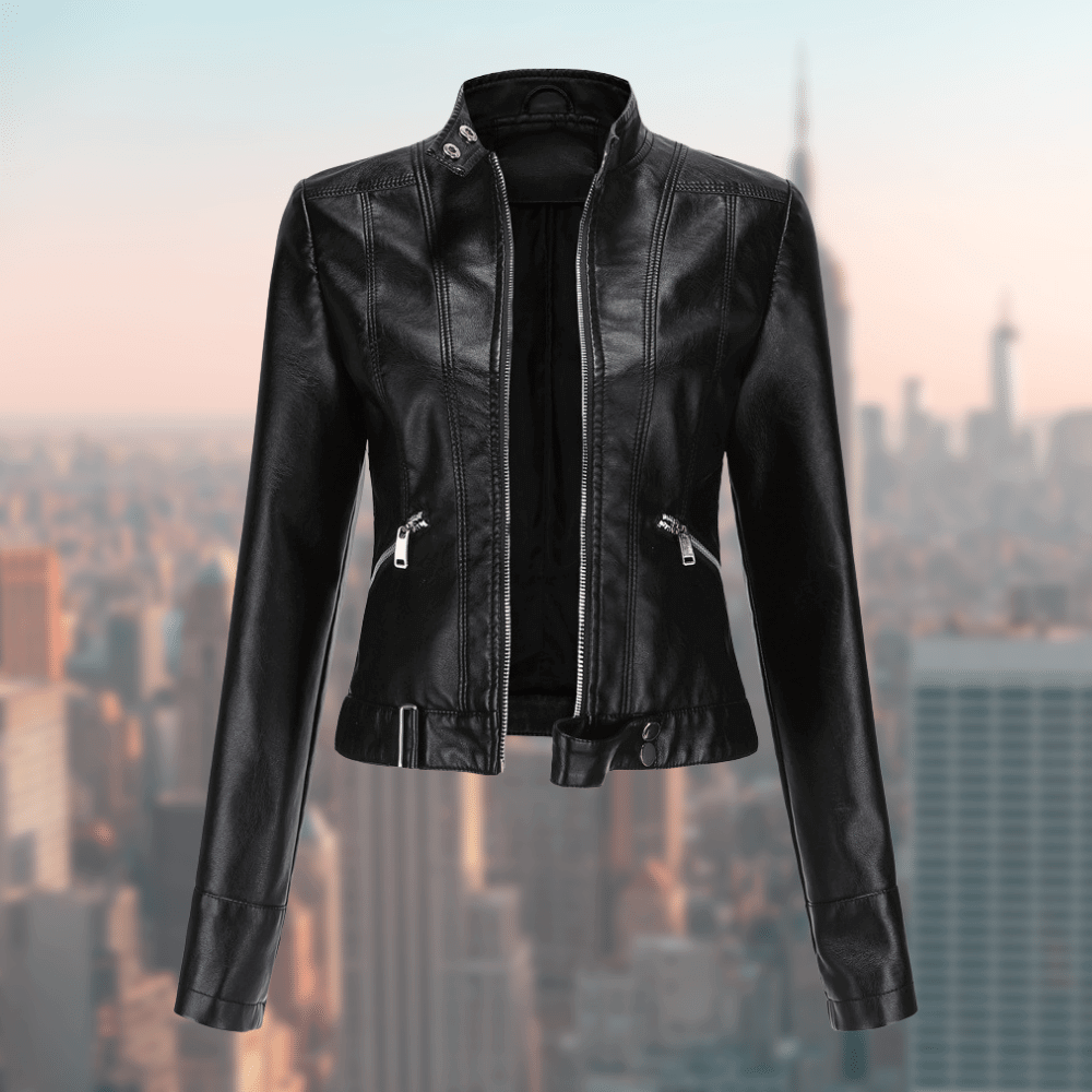 Mia Women's Classic Leather Coat | Chic and Long-lasting
