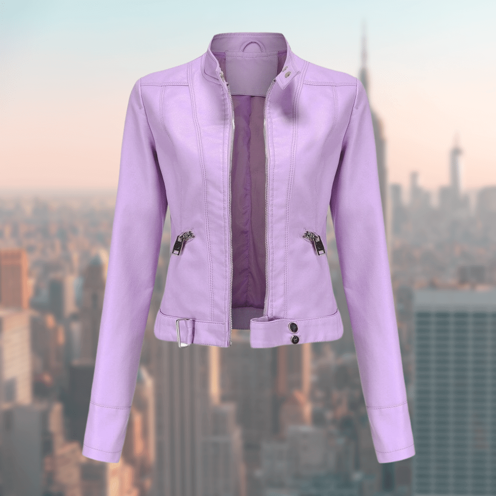 Mia Women's Classic Leather Coat | Chic and Long-lasting