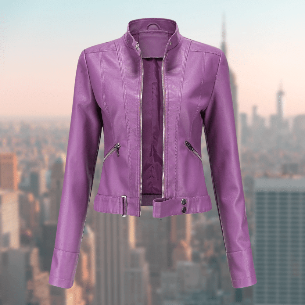 Mia Women's Classic Leather Coat | Chic and Long-lasting