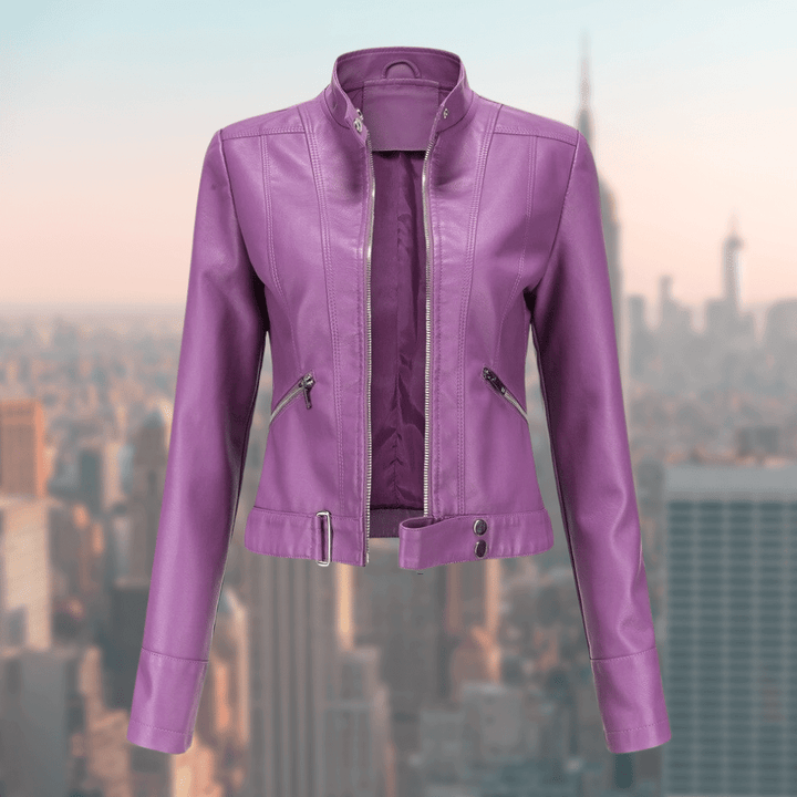Mia Women's Classic Leather Coat | Chic and Long-lasting