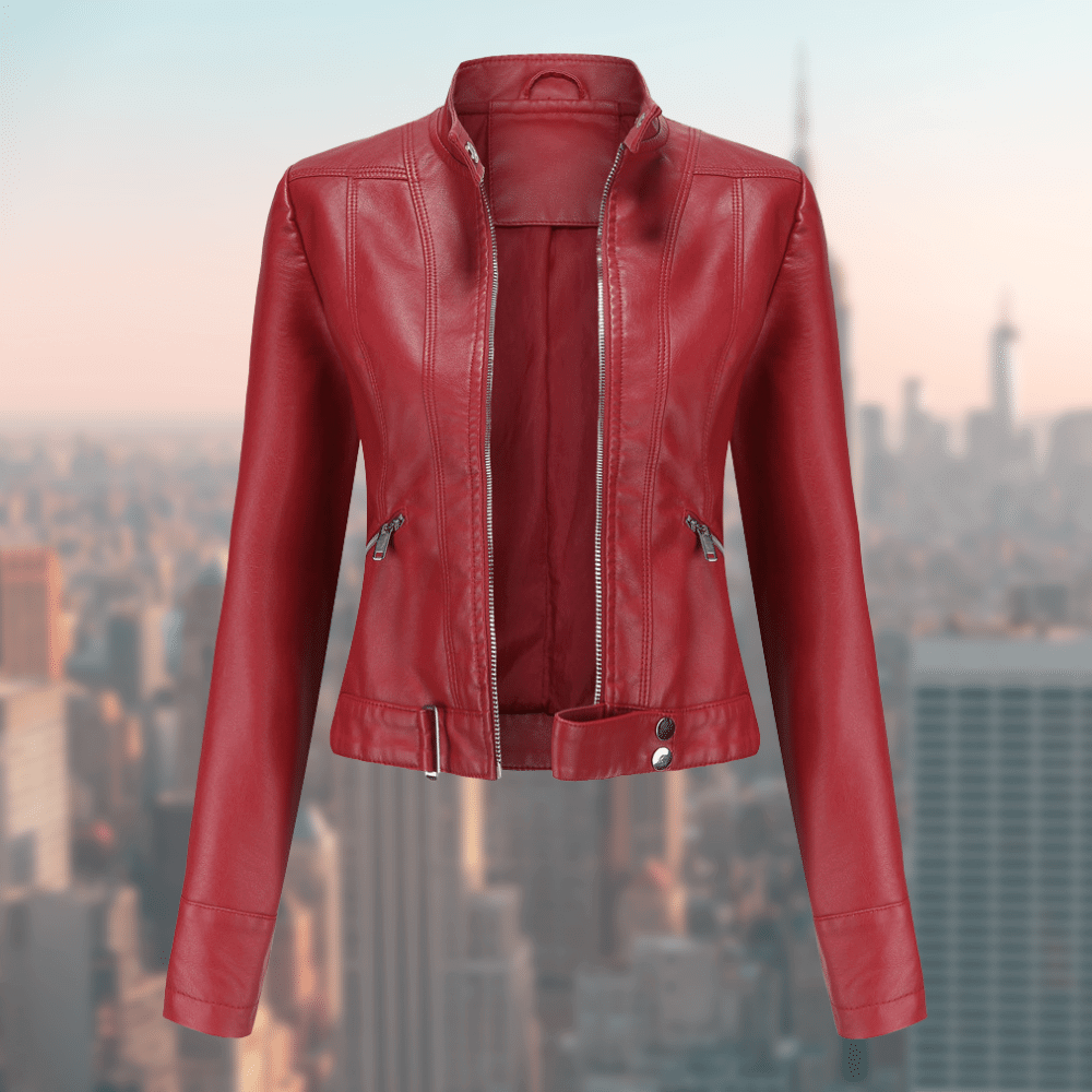 Mia Women's Classic Leather Coat | Chic and Long-lasting