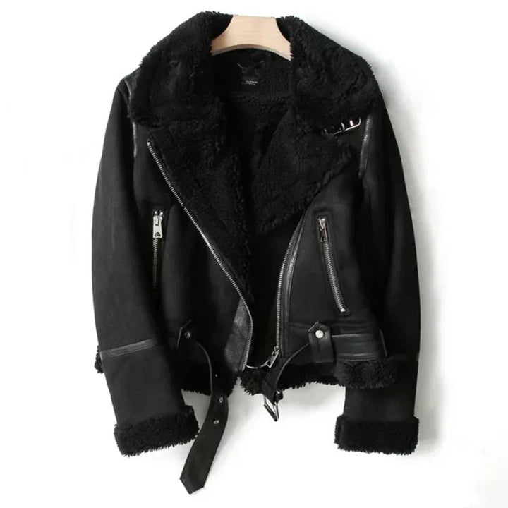 Naomi's Sherpa Lined Leather Jacket for Women