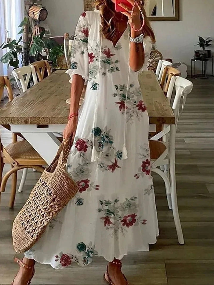 Luna's Flowing Bohemian Gown