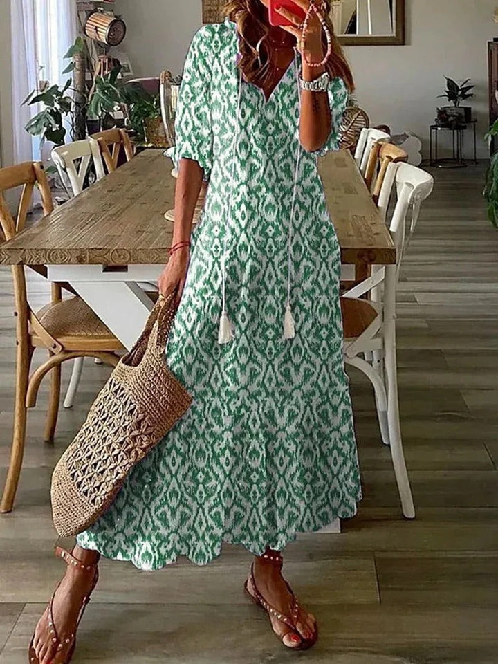Luna's Flowing Bohemian Gown