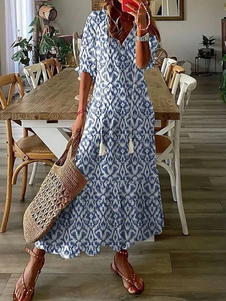 Luna's Flowing Bohemian Gown