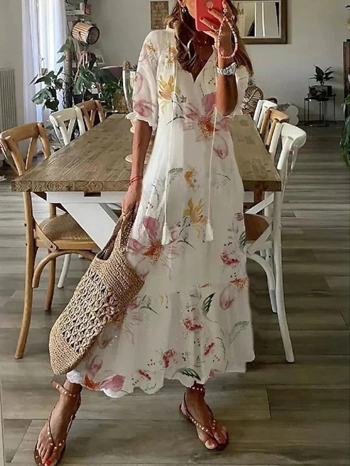 Luna's Flowing Bohemian Gown