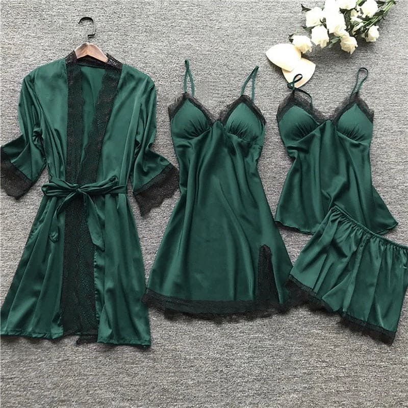 Silk Charmeuse Pajama Ensemble - Stella