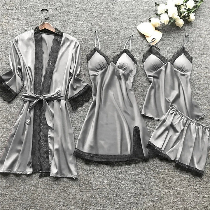 Silk Charmeuse Pajama Ensemble - Stella
