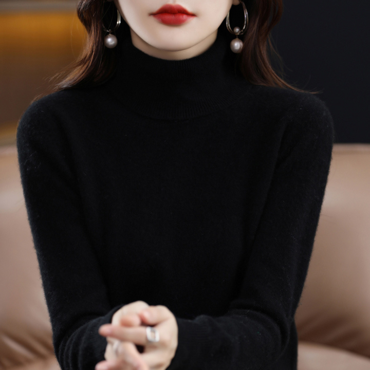 Sleek Cashmere Women's Turtleneck Sweater - Mia