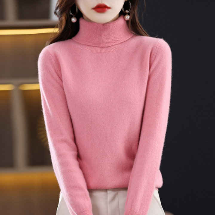 Sleek Cashmere Women's Turtleneck Sweater - Mia