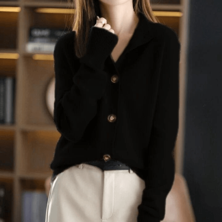 Women's 100% Cashmere Cardigan | Relaxed Fit Open Front Sweater | Lightweight Fine Knit Layering Piece for Everyday Comfort