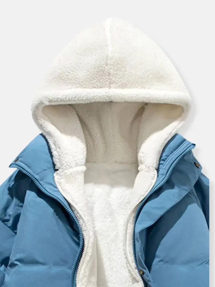 Women's Winter Puffer Coat with Hood and Soft Lining