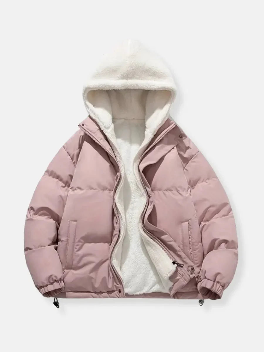 Women's Winter Puffer Coat with Hood and Soft Lining