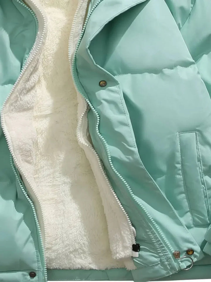 Women's Winter Puffer Coat with Hood and Soft Lining
