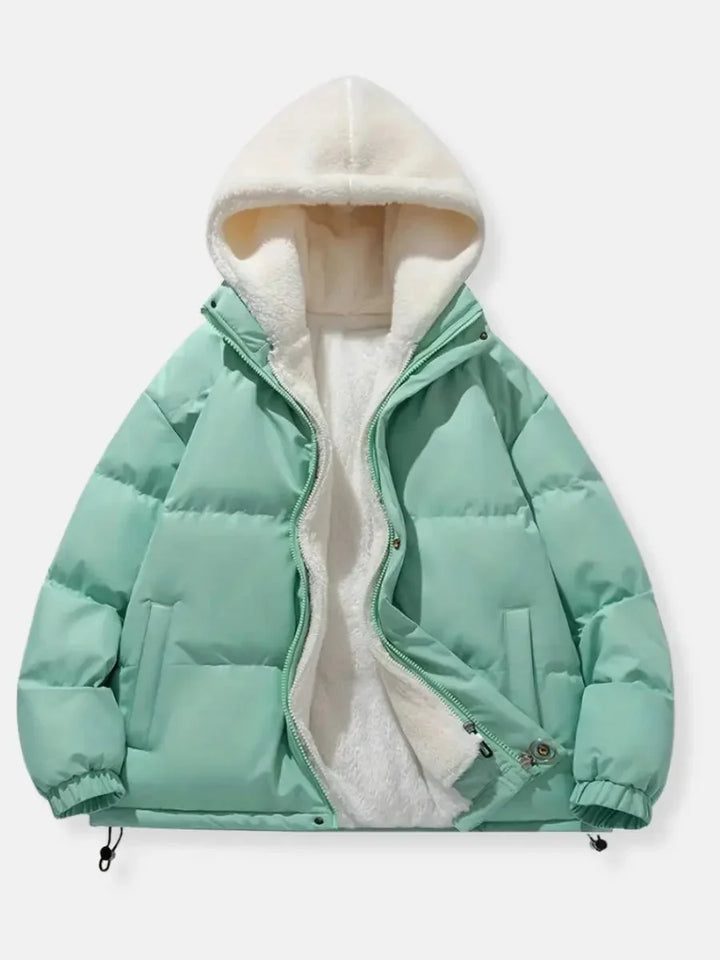 Women's Winter Puffer Coat with Hood and Soft Lining