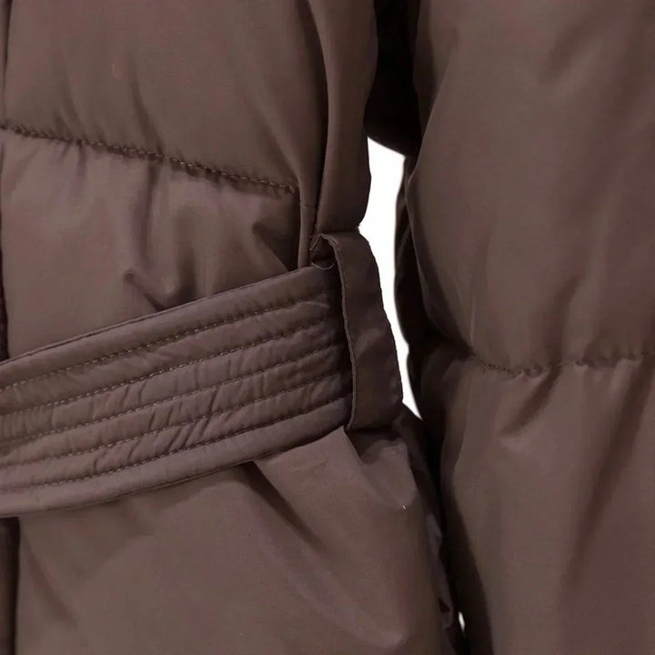 Women's winter Coat with belt and elegant collar