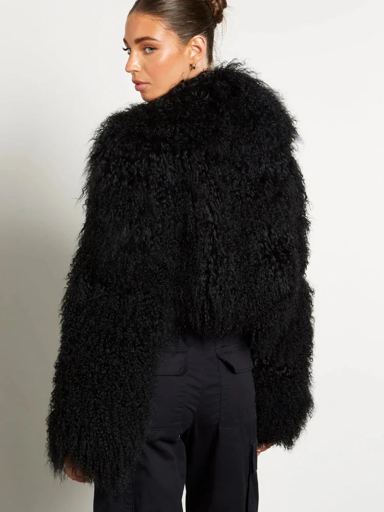 Women's Teddy-Style Coat with Long Sleeves