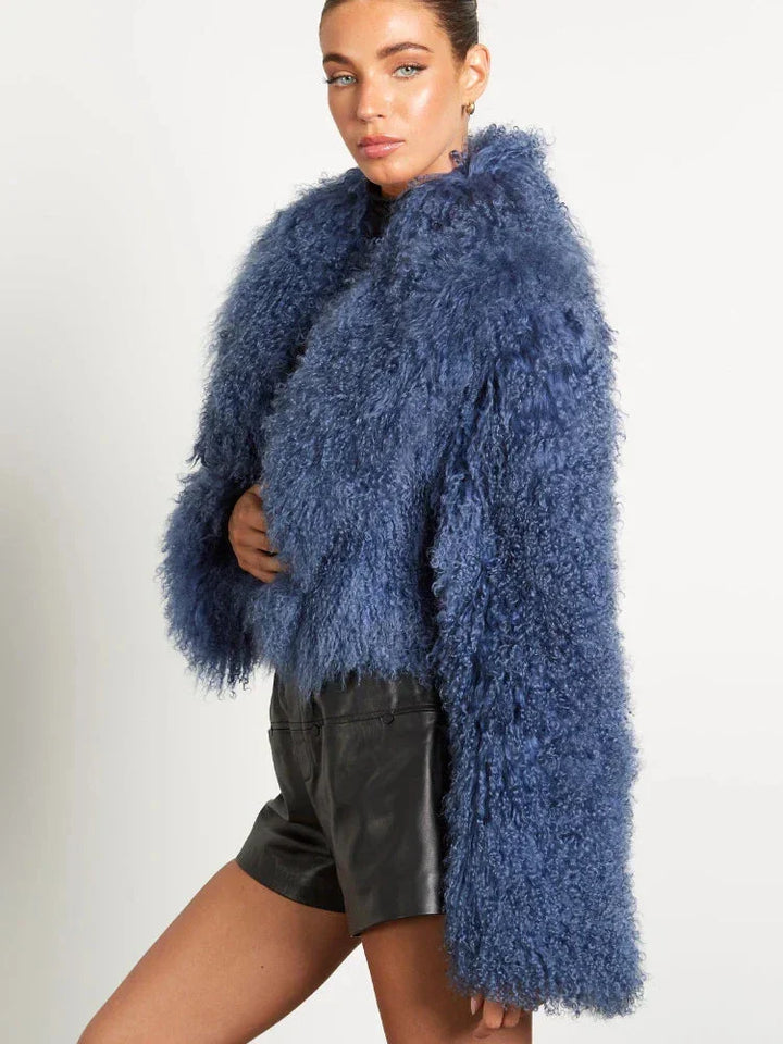 Women's Teddy-Style Coat with Long Sleeves