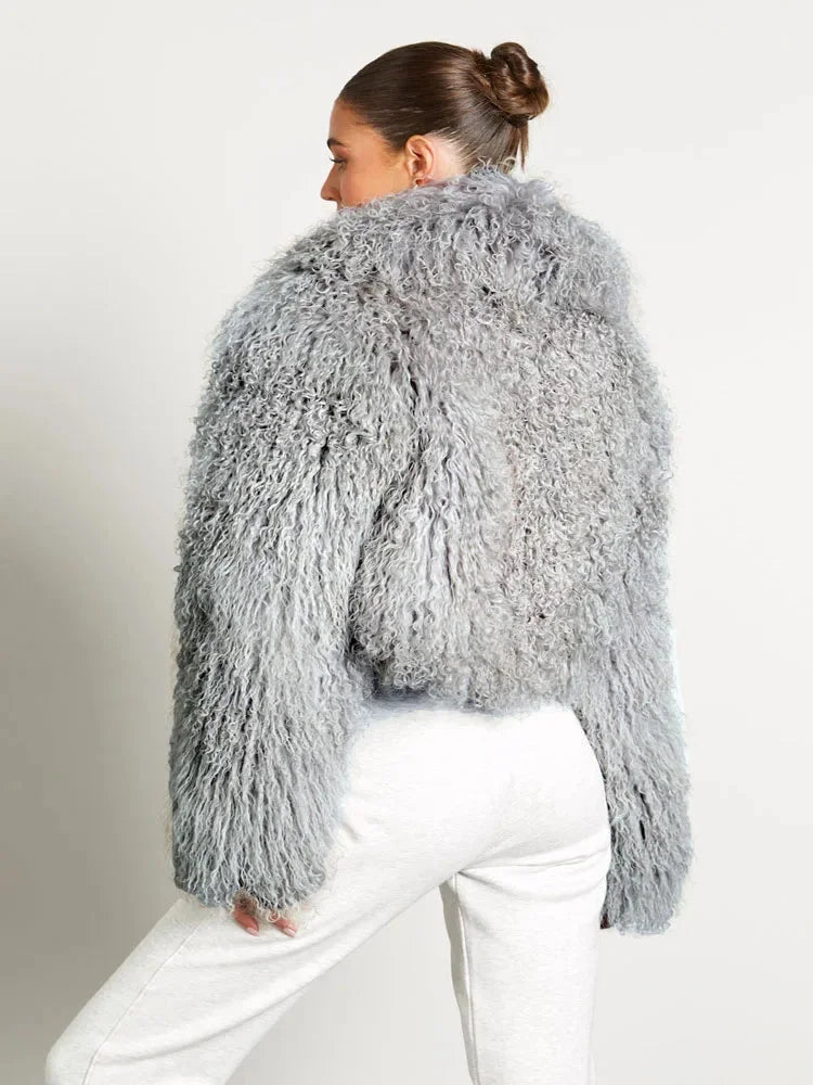 Women's Teddy-Style Coat with Long Sleeves