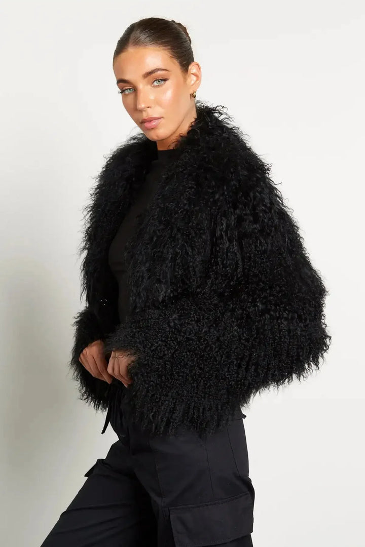 Women's Teddy-Style Coat with Long Sleeves